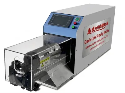 Poloautomatický odizolovací stroj pro koaxiální kabely WPM-25200