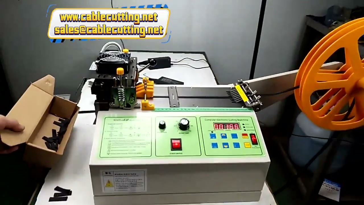 Automatická řezačka na smršťovací bužírky, PVC hadice a opletené návleky