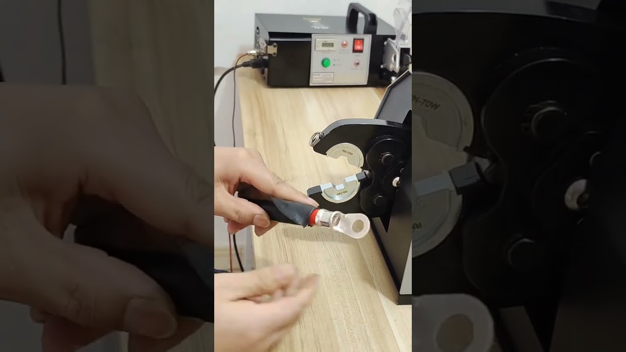 Profesionální pneumatický krimpovací stroj pro velké měděné koncovky a otevřená oka #továrna #stroj