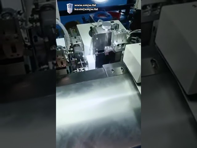 Automatický krimpovací stroj na izolovaná měděná očka – odizolování a krimpování volných koncovek model V