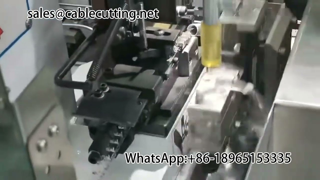Dvouhlavý stroj na pocínování a krimpování | Automatizace výroby kabelů