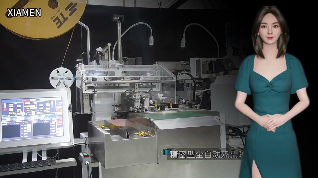 Automatický počítačem řízený stroj na řezání a odizolování kabelů s odvíječem a podavačem