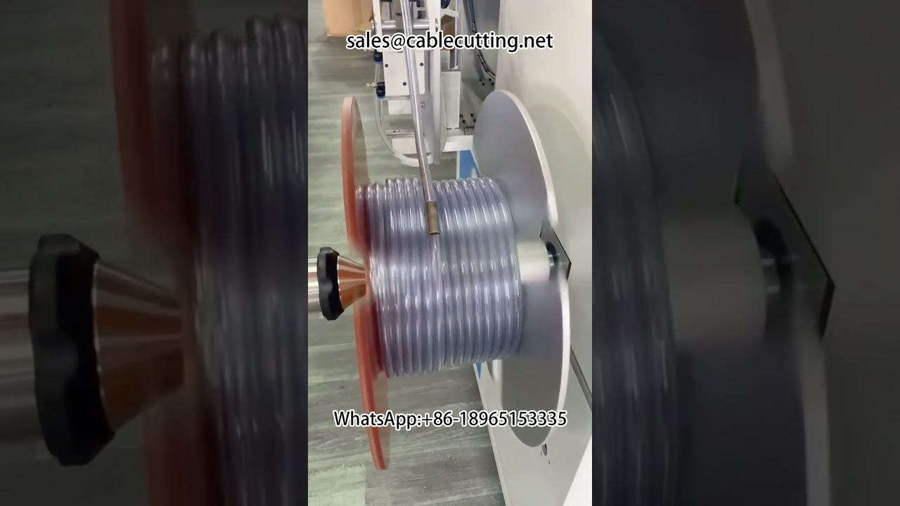 Automatický navíjecí stroj na PVC hadice a PE trubky s přesným počítáním metrů