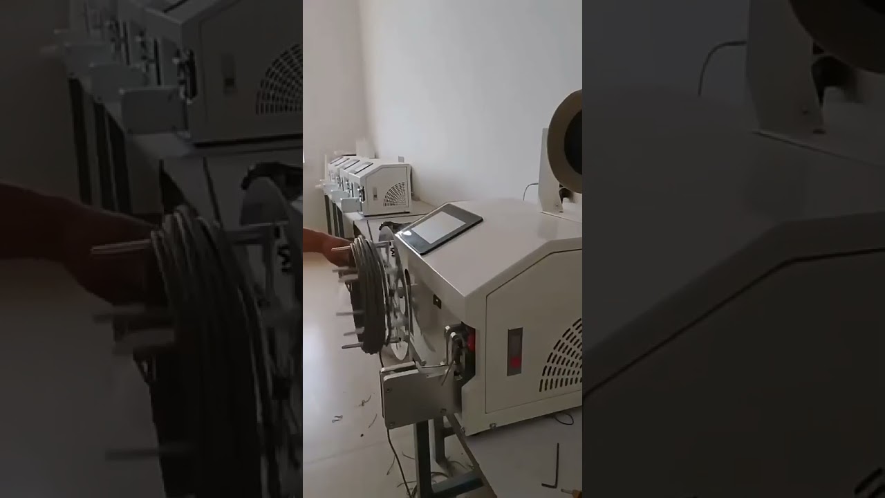 Poloautomatický stroj na vázání drátu | Navíjení a vázání kabelových cívek 220V #továrna #stroj