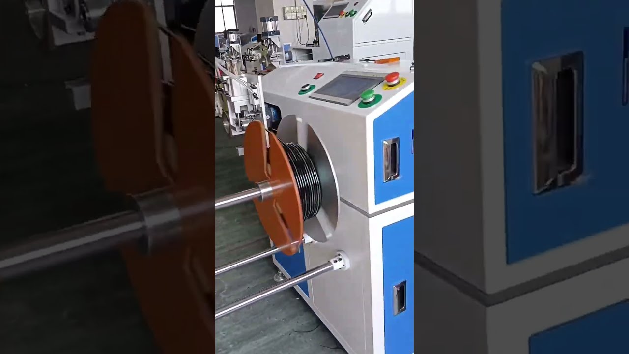 Automatické počítání metrů, pojezd, řezání a navíjení trubek (průměr 1-16 mm) #stroj
