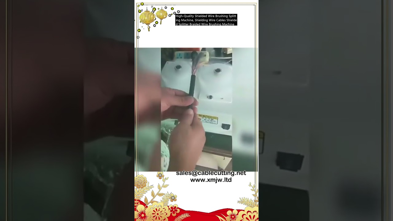 Profesionální stroj na kartáčování a štípání stíněných kabelů – Shielded Wire Splitter