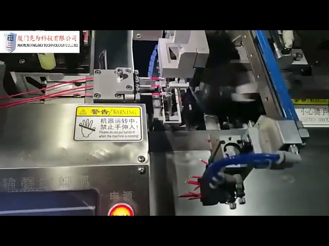 Automatický stroj na zpracování drátů: kroucení, řezání, odizolování, krimpování a pocínování